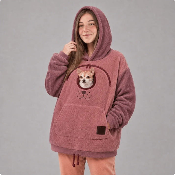 Ciepła bluza z kapturem oversize
