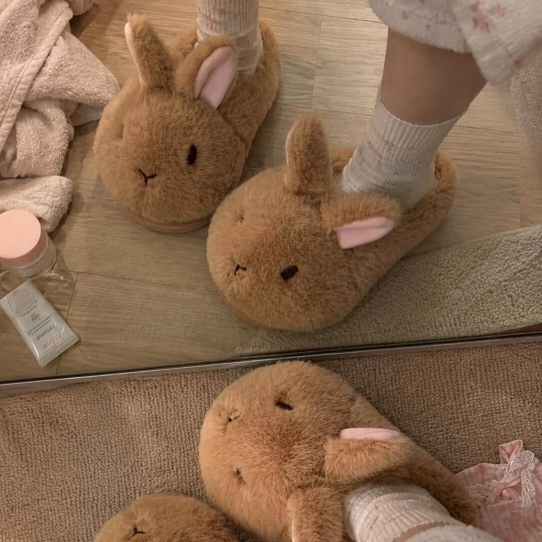 Pluszowe kapcie króliczki