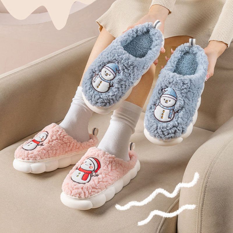 Świąteczne kapcie bałwanki