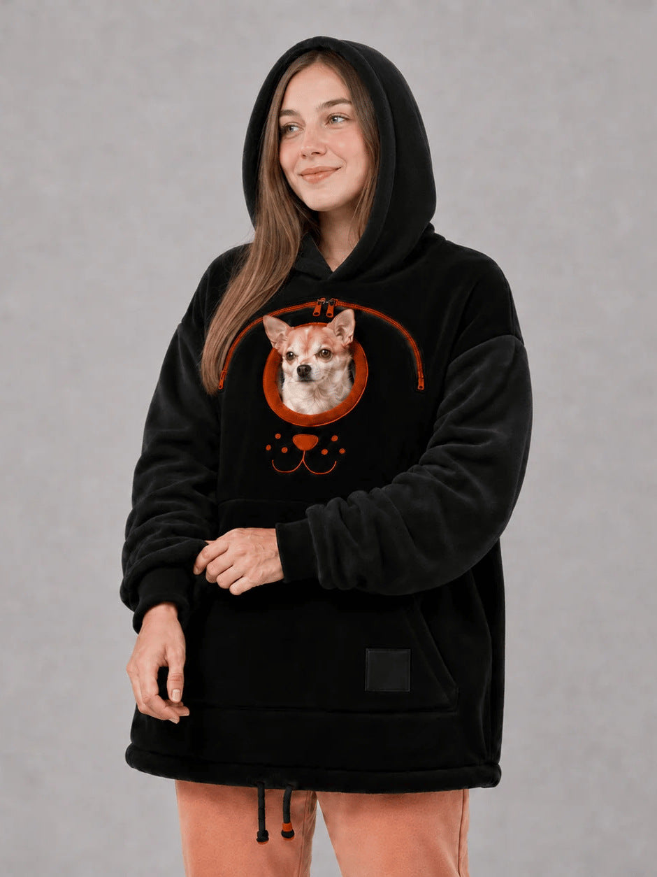 Ciepła bluza z kapturem oversize