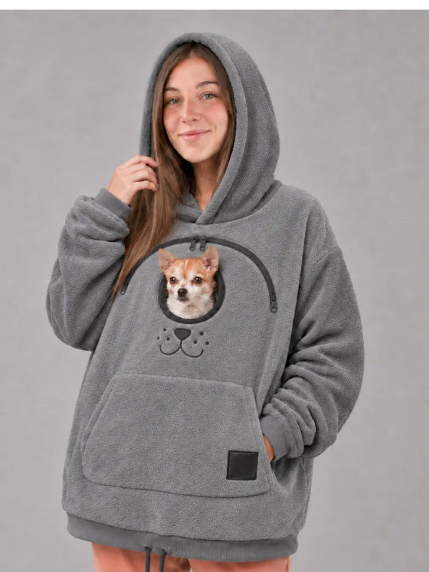 Ciepła bluza z kapturem oversize